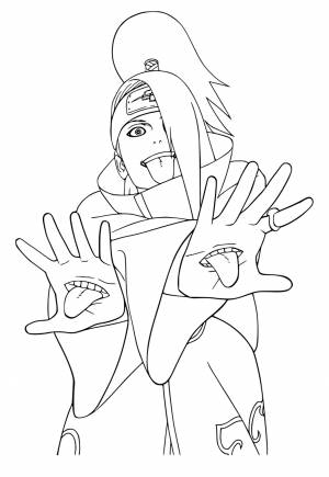 Раскраска Акацуки Забавно