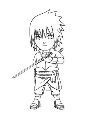 Раскраски Саске Учиха