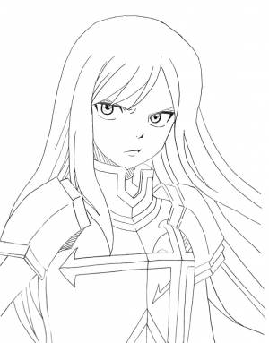 Раскраска Эрза Хвост Феи