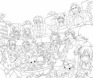 Раскраска Хвост Феи аниме