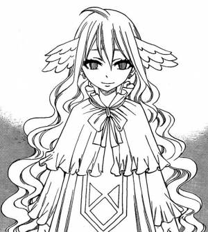 Раскраска Персонажи из аниме Хвост феи возле новогодней елки быстро