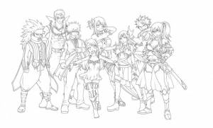 Раскраска Хвост Феи персонажи