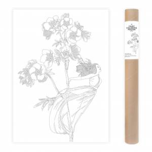 Раскраска Волшебные Цветы Фея Раскраски Плакат для Раскрашивания