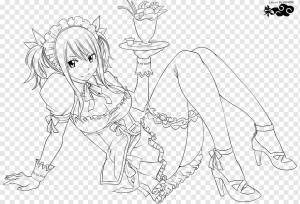Люси Хартфя Нацу Dragneel Fairy Tail Line art Рисование, сказочный хвост, белый, лицо, монохромный png