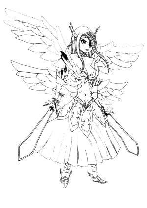 Раскраска Персонажи из аниме Хвост феи возле новогодней елки быстро