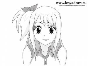 Рисуем Люси из аниме Хвост Феи