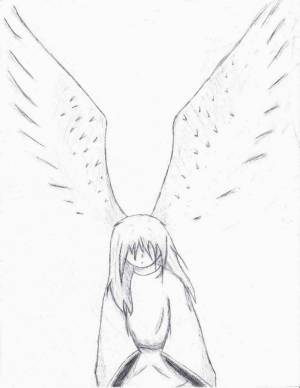 Рисунок ангела аниме