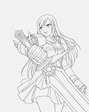 Erza Scarlet Natsu Dragneel Книжка-раскраска Grey Fullbuster Fairy Tail, сказочный хвост, угол, белый, ребенок png