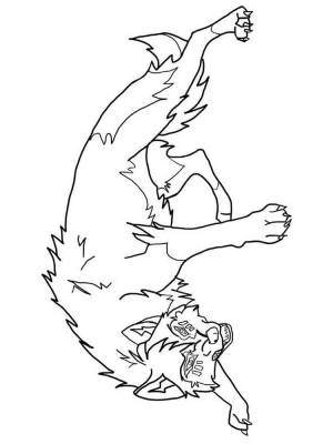 Раскраски Волк Аниме