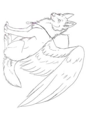 Раскраски Волк Аниме