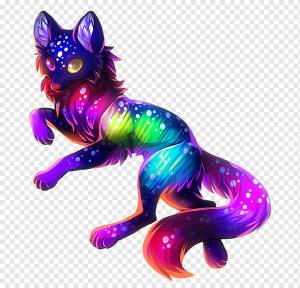 Серый волк рисунок аниме анимация арт, звездное небо, фиолетовый, кошка, как млекопитающее png