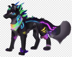 Щенок Собака Аниме Раскраска, мультфильм волк, фиолетовый, животные, карнавор png