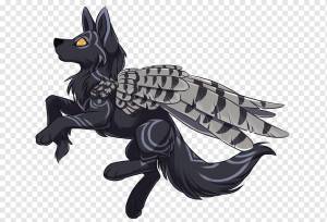 Рисунок серого волка Чиби, летающие собаки, дракон, карнавор, чиби png