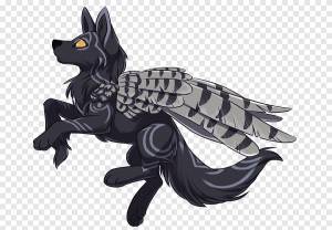 Рисунок серого волка Чиби, летающие собаки, дракон, карнавор png