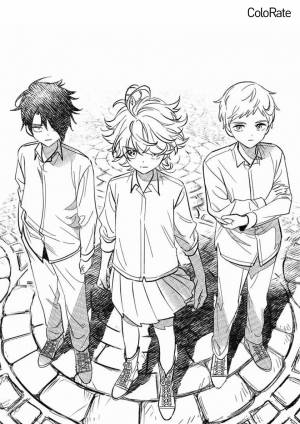 Раскраска Рей, Эмма и Норман