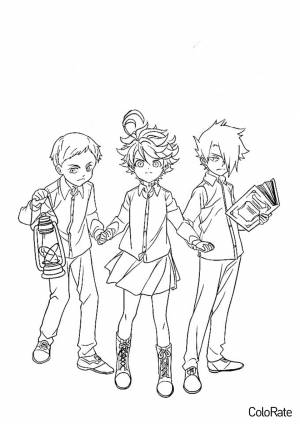 Раскраска Норман, Эмма, Рей