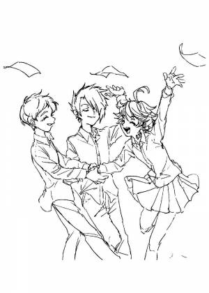 Раскраска обещанный неверленд