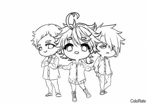 Раскраска чиби персонажи