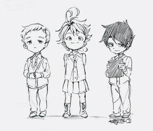 Обещанный неверленд раскраска