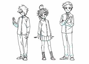 Раскраска обещанный неверленд