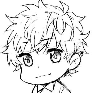 Раскраска Чиби Эмма