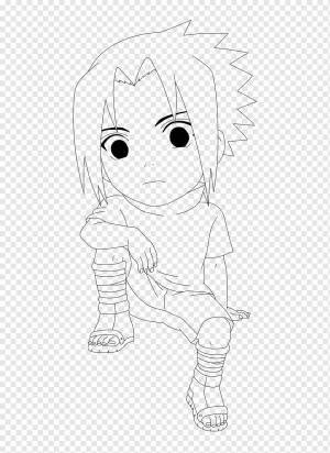 Штриховые рисунки мультфильм Finger Sketch, Саске чиби, угол, белый, лицо png
