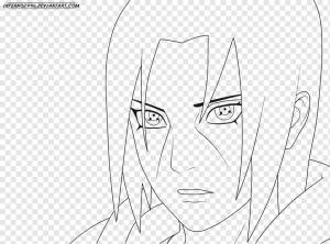 Итачи Учиха Line art Учиха клан Сусаноо-но-Микото Эскиз, живопись, угол, белый, лицо png