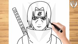 How to draw Sasuke Uchiha Naruto Step by step Tutorial