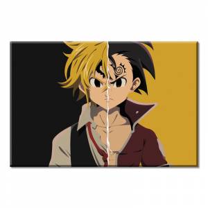Крутой мелиодас семь смертных грехов популярный аниме веер Искусство Декор для гостиной домашняя Картина на холсте Печать настенное Искусство Картины домашний декор