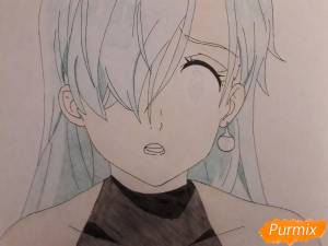 Как нарисовать Элизабет из аниме Семь смертных грехов поэтапно