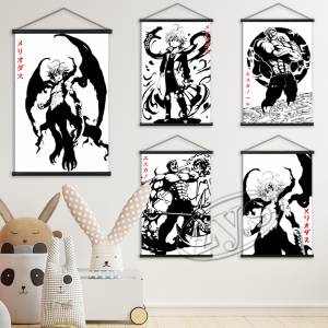 Настенное искусство «Семь смертных грехов», картины на холсте, картины, Лисий грех, грех, плакат, Висячие свитки, домашний декор для гостиной