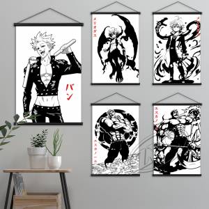 Настенное искусство «Семь смертных грехов», картины на холсте, картины, Лисий грех, грех, плакат, Висячие свитки, домашний декор для гостиной