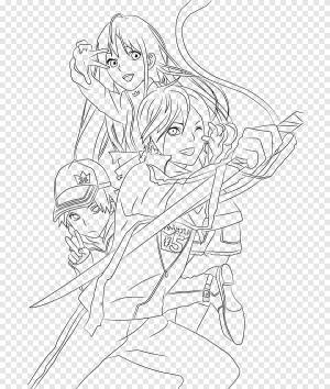 Line art Noragami Manga Anime Книжка-раскраска, цветные линии, белый, монохромный png