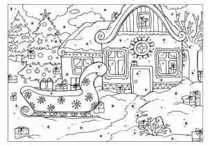 Раскраска Сани