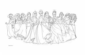 Раскраски принцессы Диснея