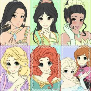 Арты аниме принцессы диснея