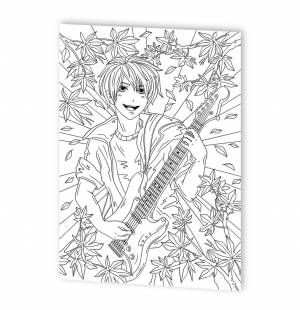 Раскраска Десятое королевство в стиле ANIME Парень с гитарой