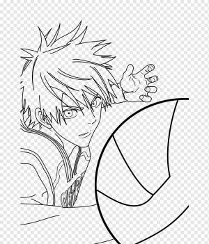 Тэцуя Куроко Ryota Kise Line art Баскетбольный рисунок Куроко, манга, png