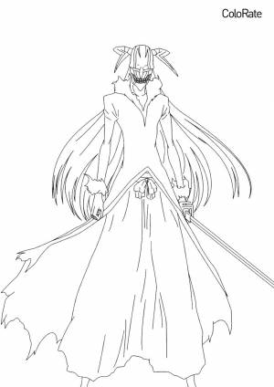 Раскраска Ичиго в форме пустого