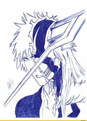 Блич рисунки карандашом