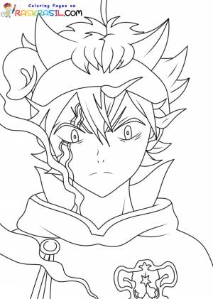 Раскраски Черный Клевер