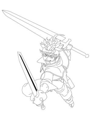 Раскраски Черный Клевер