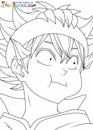 Раскраски Черный Клевер