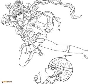 Данганронпа раскраска