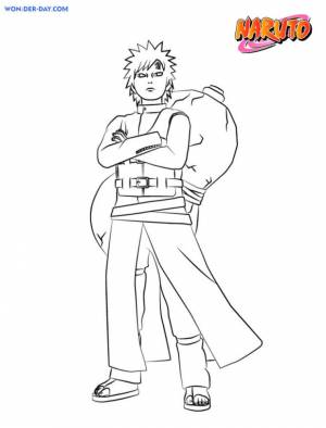 Раскраска Гаара в полный рост