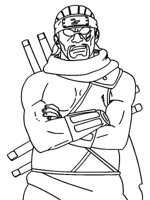 Раскраски наруто, Раскраска Гаара наруто