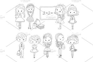 DataLife Engine > Версия для печати > Раскраска школьница