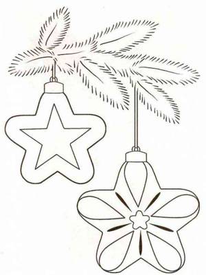 Раскраска Елочная ветка