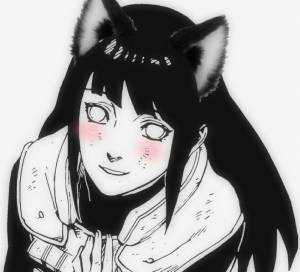 Hinata Hyuga cat girl, manga