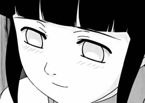 Hyuuga Hinata, Naruto, japanese, anime, black and white, kawaii, manga